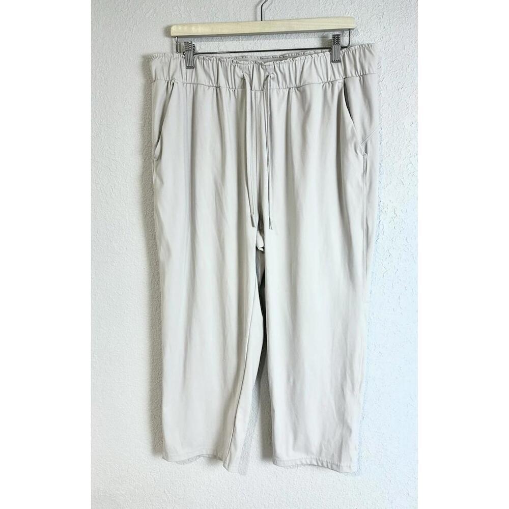 32 Degrees Cool Womens Jogger Pants Beige Strech Pockets Drawstring Light Size L